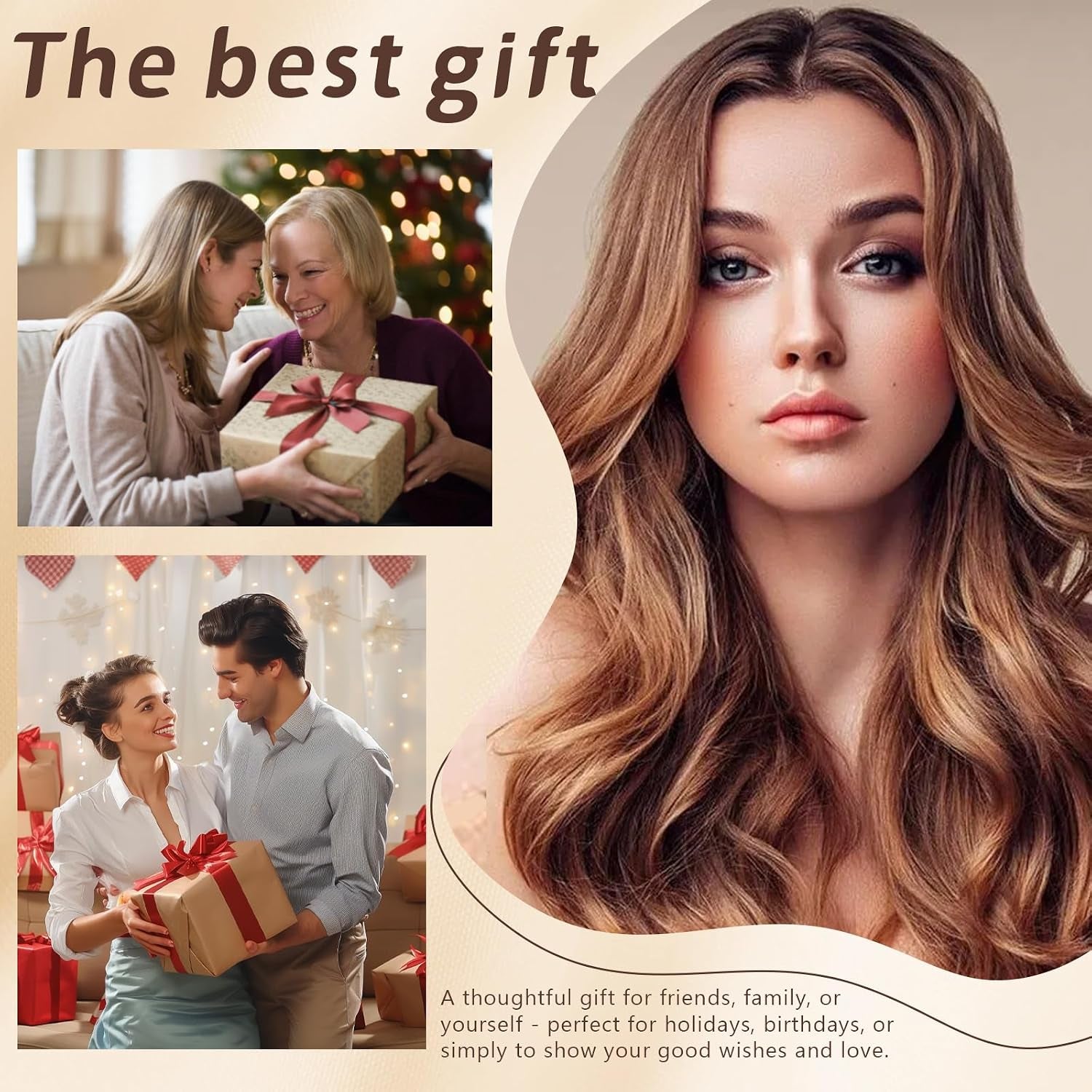 Curling Tie New Hair Curlers to Sleep In, Heatless Curls Overnight Headband, Soft Ribbon Wrap for Long Hair, Perfect Natural Curls Bouncy Curls Hairstyle Hair Suitable for All Hairs Types (Black)