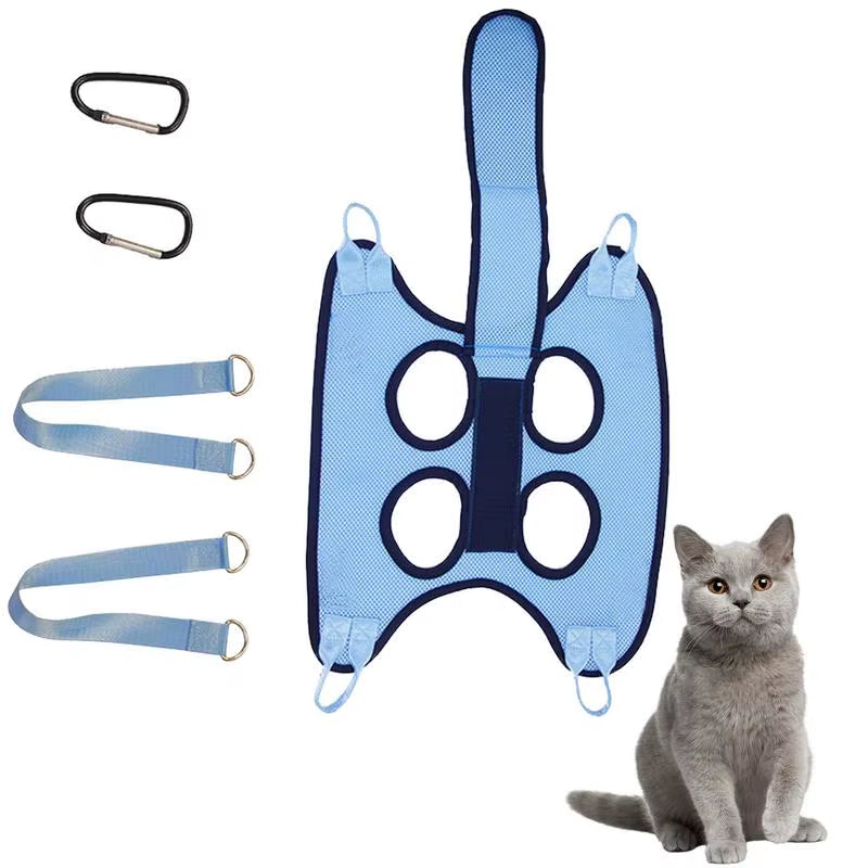 Pet Grooming Hammock with Security Strap anti Scratch Pet Nail Trimming Pet Hammock Dog Cat Beauty Hanging Pet Supplies
