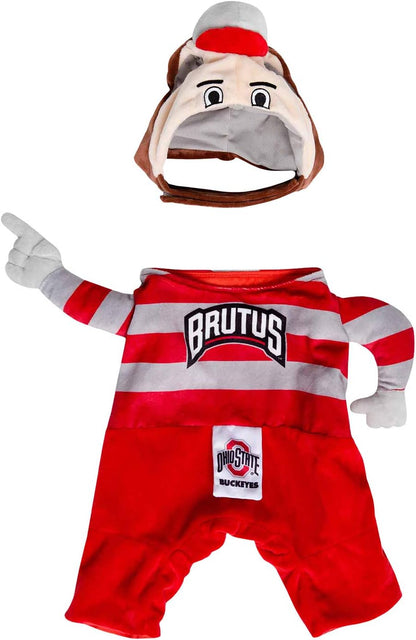 Pet Krewe Small Ohio State University Brutus the Buckeye Lucky Dog Pet Costume - Perfect for Halloween, Christmas Holiday, Parties, Photoshoots, Gifts for Dog Lovers