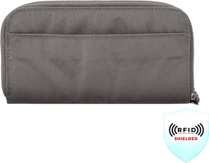RFID Blocking Double Zip Wallet