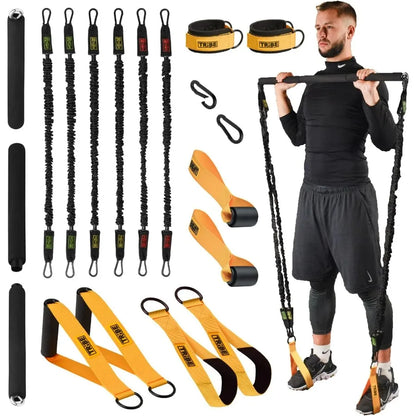 Tube Resistance Bands for Working Out Men and Women - Exercise Bands Resistance Bands Set, Resistance Band Bar, Handles, Ankle S