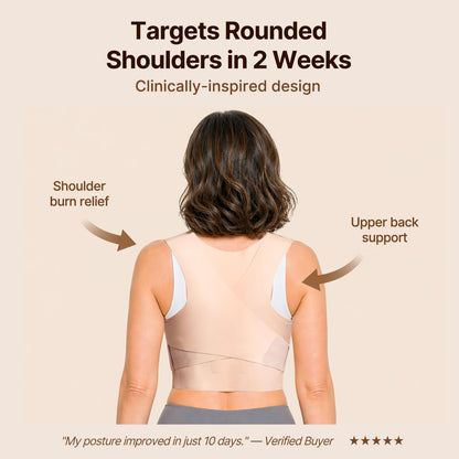 Invisilite Posture Corrector for Women, Adjustable Back Brace for Hunchback Slouching, Upper Back Neck Shoulder Pain Relief, Lightweight Discreet under Clothes, Large