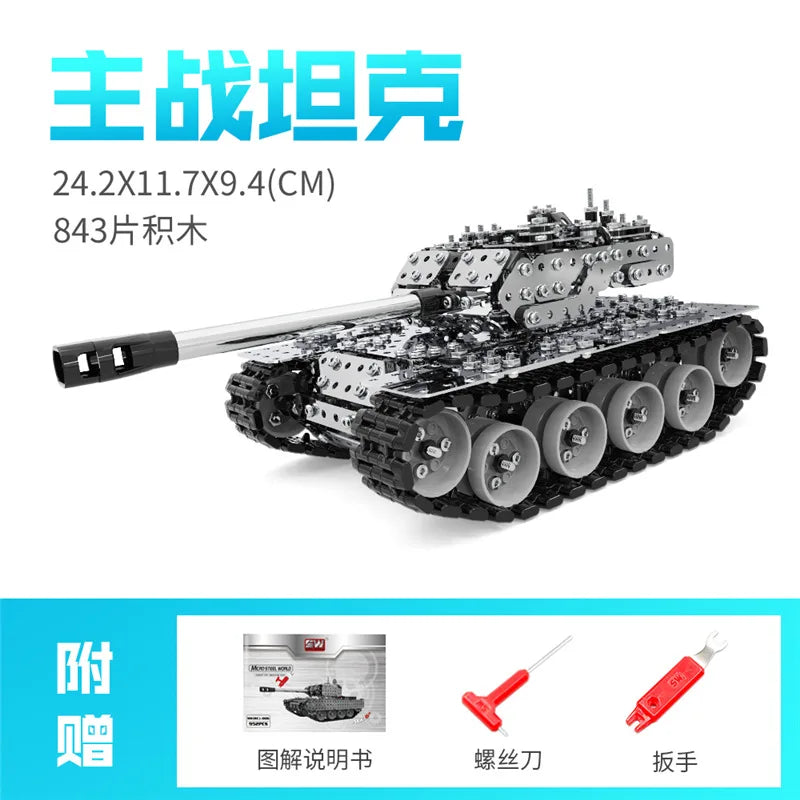 3D Metal Building Block Fighter Aircraft Model Assembly Jigsaw Toy Children Alloy RC Engineering Vehicle Gift Adult Assembly
