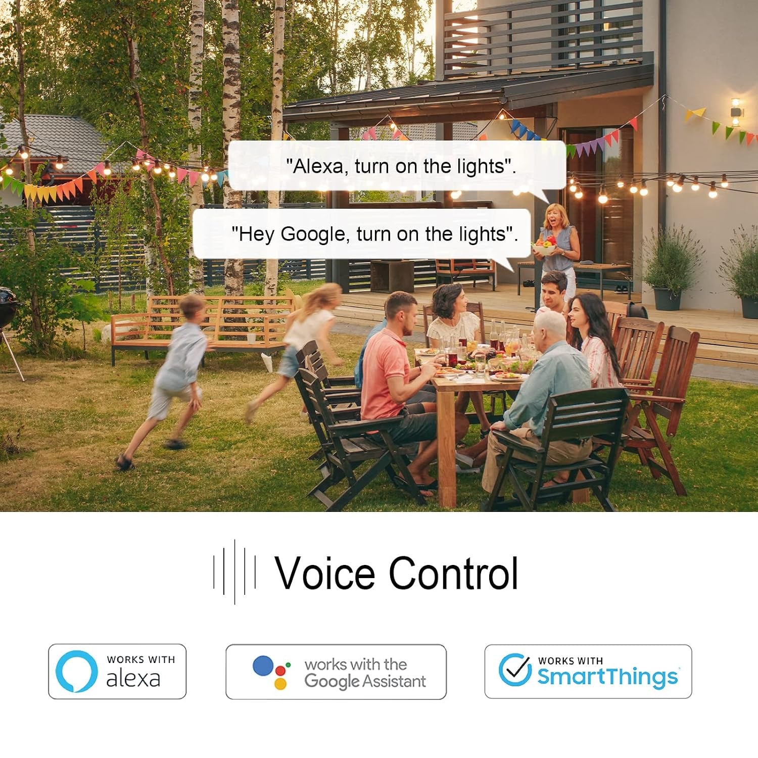 Outdoor Outlet, Wifi Smart Plug in Energy Monitoring, 2.4Ghz Wi-Fi Plugs, Compatible with Alexa and Smart Life, IP65 Waterproof Outlet 15A (MP22WP)