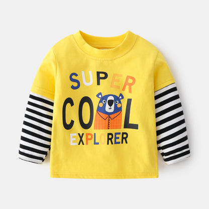 Cute Cotton Round Neck Casual Kids' Clothing