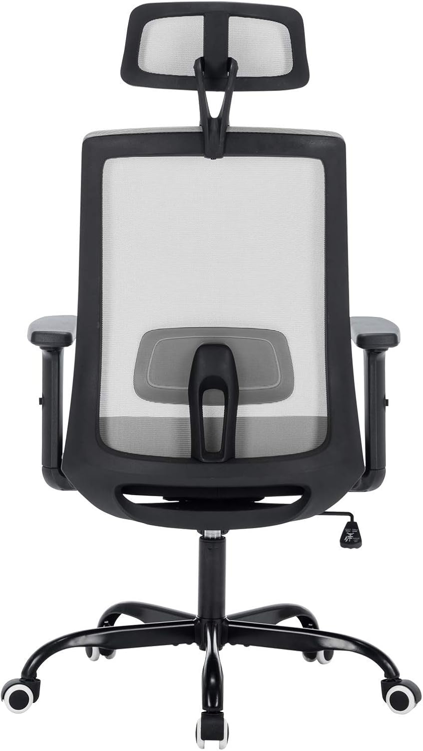 Ergonomic Office Chair, Gray Home Office Chair with Headrest Adjustable