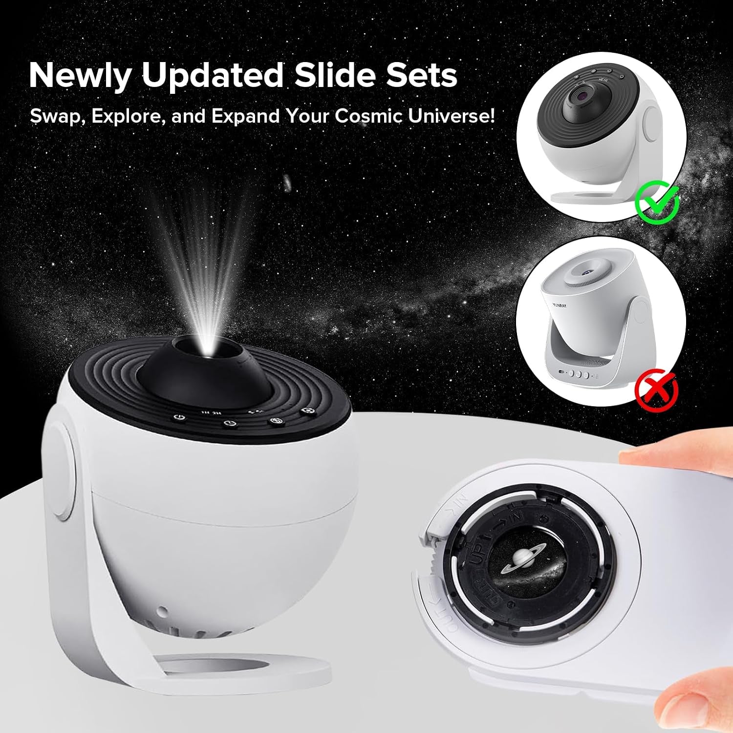 Galaxy Projector Disc – Ultra HD Projector Slide, Compatible with  Galaxy Projector Pro and Model SKE-TKQ01 & BL-DQY02 (Pro Version) Projectors – 6 Disc Set