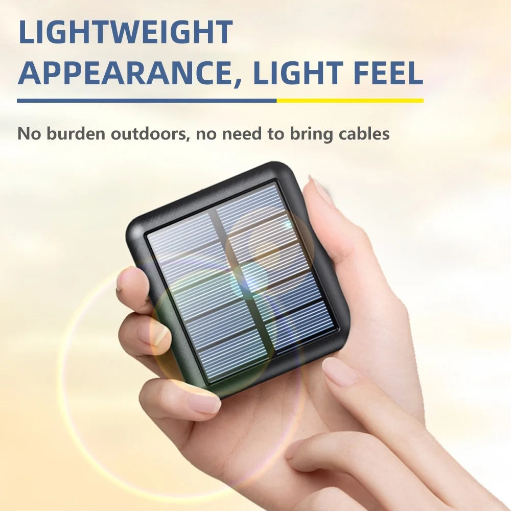 20000Mah Solar Power Bank Waterproof Emergency Solar Charger 4 USB Ports External Charger Power Bank for Cell Phone by ,Black
