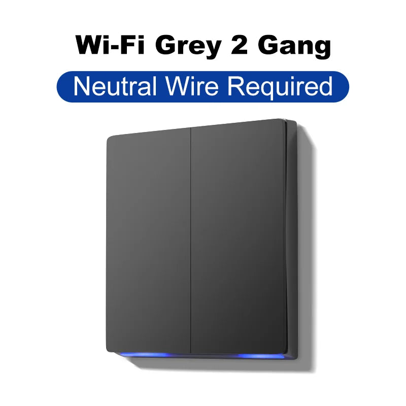 Tuya Smart Zigbee Wall Switch Wifi Smart Button Light Switch 1/2/3/4 Gang No Capacitor Needed Works with Alexa Hey Google