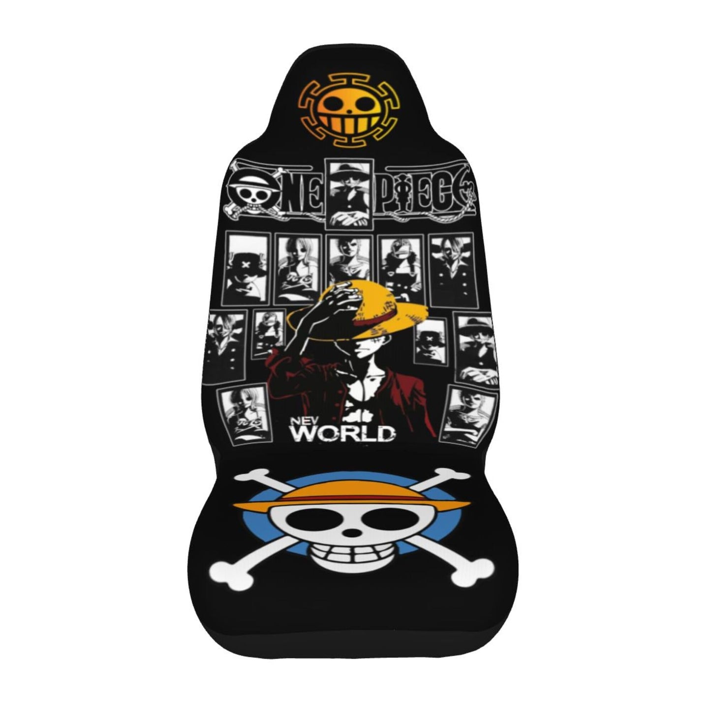 JuliaJOwens Anime Car Seat Cover Vehicle Seat Car Seat Protector Universal Type Car Cushion Cover Car Seat Cover Suitable for Most Cars Black
