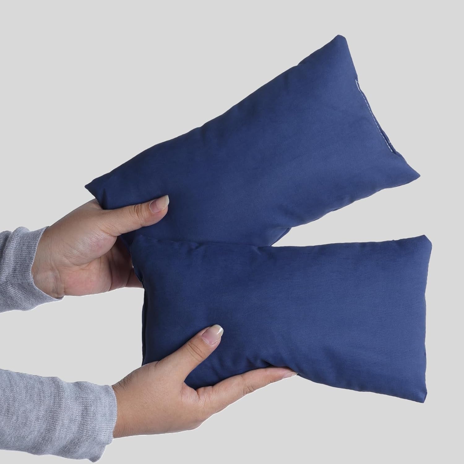 Tiny Pillow 2 Pack Small Decorative Pillow 9.5 X 5.5 in Travel Pillows Soft Pet Pillow for Camping Travel Sleeping Bed Sofa Neck Knee Wrist Support