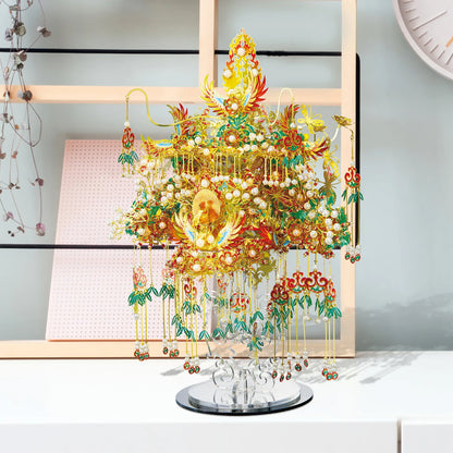 3D Metal Puzzle Garuda Crown Assembly Model Kits Chinese Style Jigsaw DIY Toys for Teen