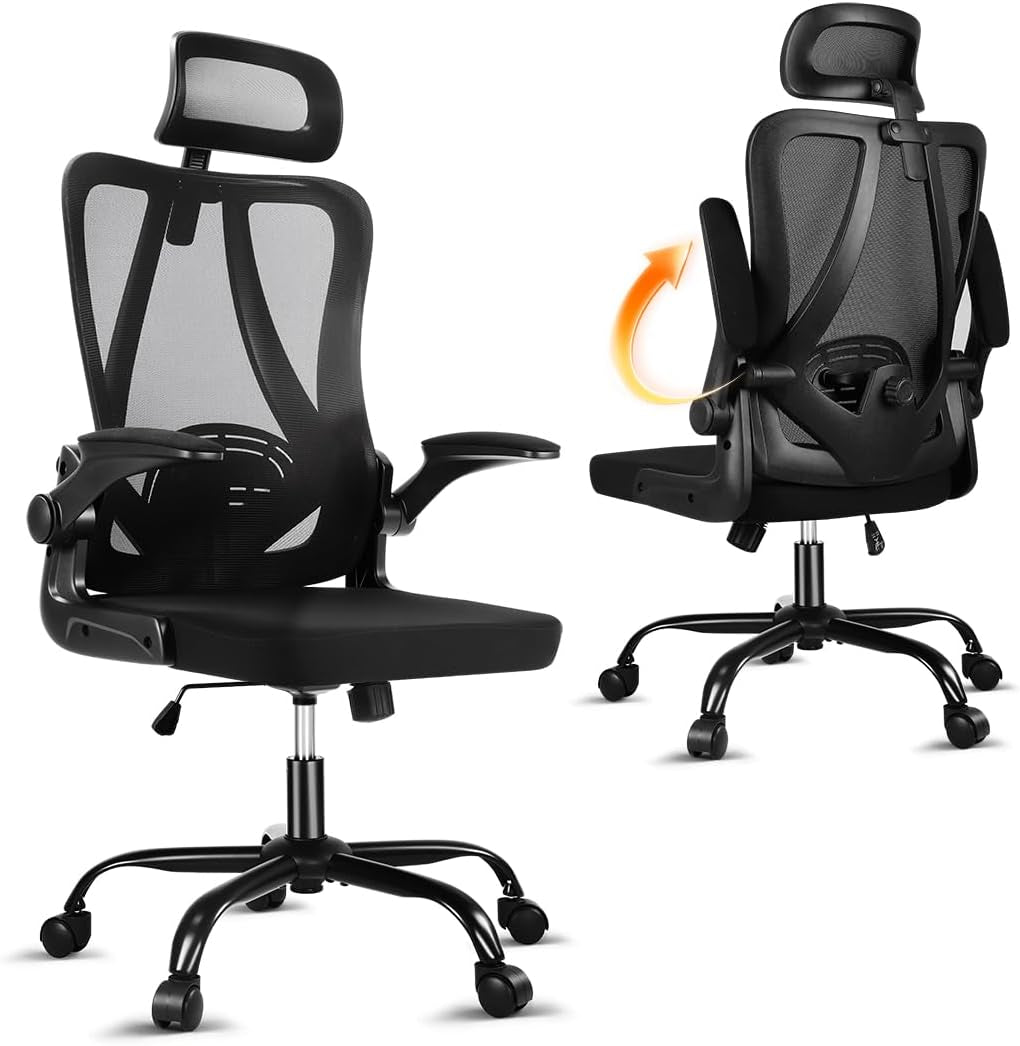 Office Chair, Gaming Chair Desk Chair Comfy Computer Chair Ergonomic Office Chair Mesh Office Chair with Rolling for Gaming Home and Office (3.2 Adjustable)