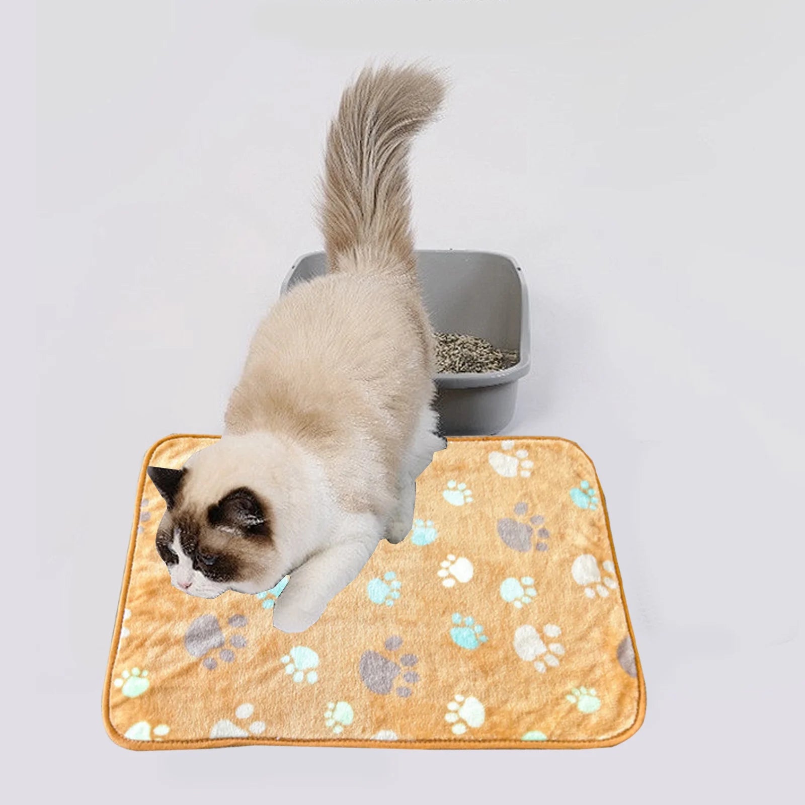 Pet Food Mat Pet Mat Large Pet Mat for Litter Pet Heating Pad for Small Dogs Cats Heated Bed Mat Outdoor Pet Blanket Blanket Flannel Blanket Pet Sleeping Mat