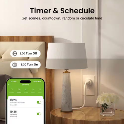 15A 120-Volt Wifi Smart Plug Timer Remote Control Alexa Google Home Compatible 5Ghz 2. 4Ghz White 4-Pack