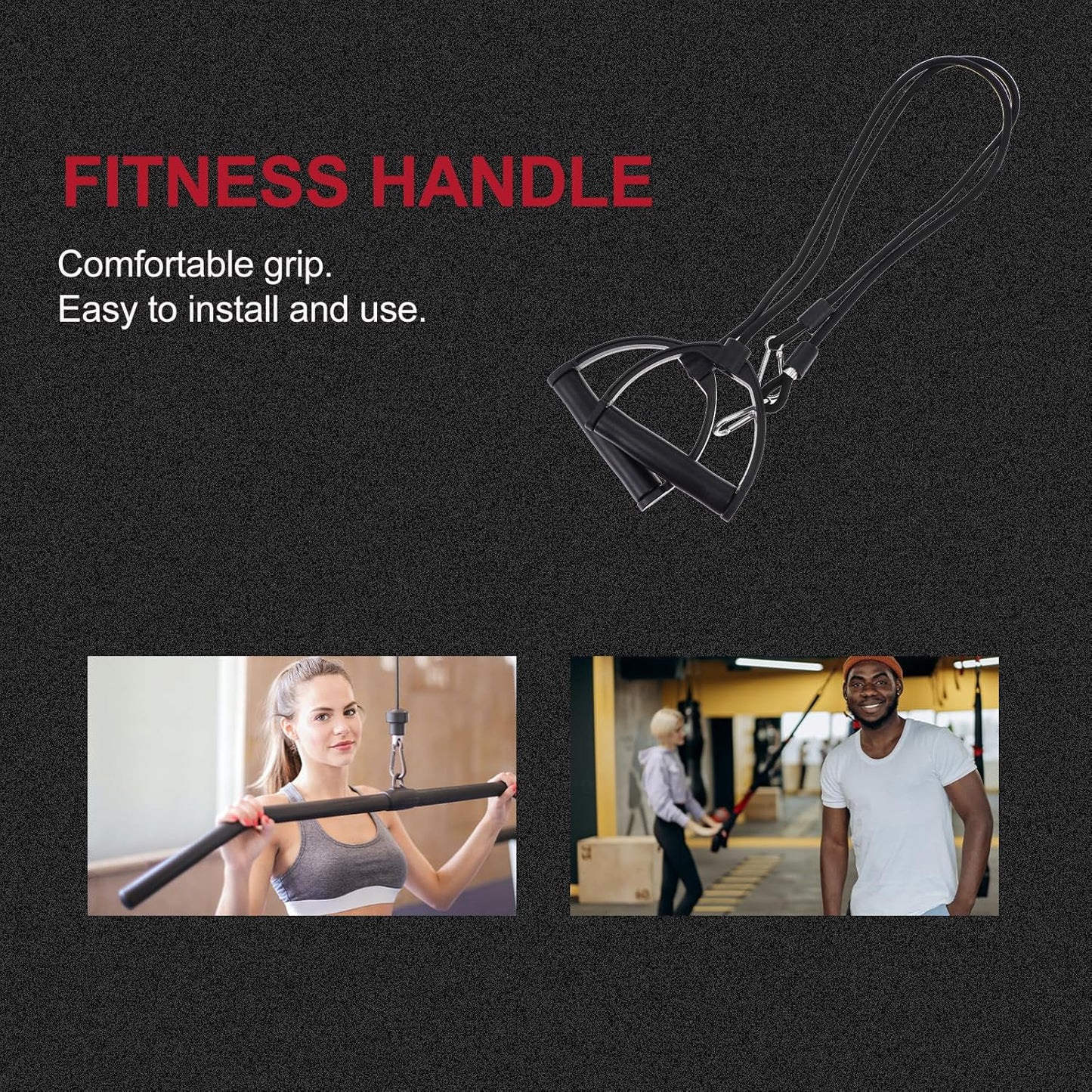 Resistance Bands: 1 Pair Stepper Resistance Band Fitness Exercise Bands with Handles Fitness Bands Pull Ropes Exercising Bands Resistance Bands for Workout Strength Training at Home, Black