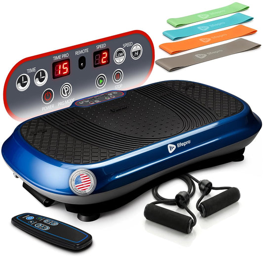 Waver Vibration Plate Exercise Machine – High-Intensity Vibration Plate for Lymphatic Drainage – Full-Body Workout Vibrating Platform with Loop Bands – Fitness Equipment for Strength & Toning
