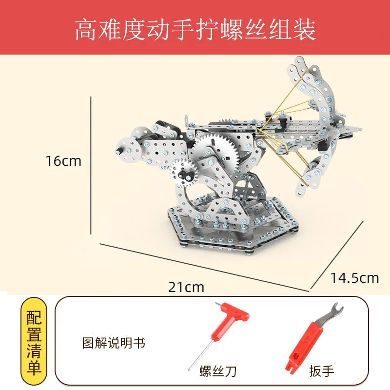 3D Metal Building Block Fighter Aircraft Model Assembly Jigsaw Toy Children Alloy RC Engineering Vehicle Gift Adult Assembly
