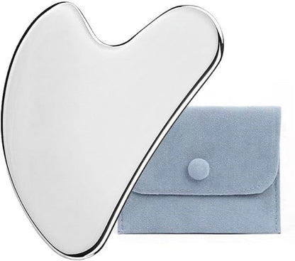 Metal Gua Sha Facial Tools, Stainless Steel Gua Sha Tools for Face, Body Skin Care, SPA Acupuncture, Anti-Aging & Wrinkles