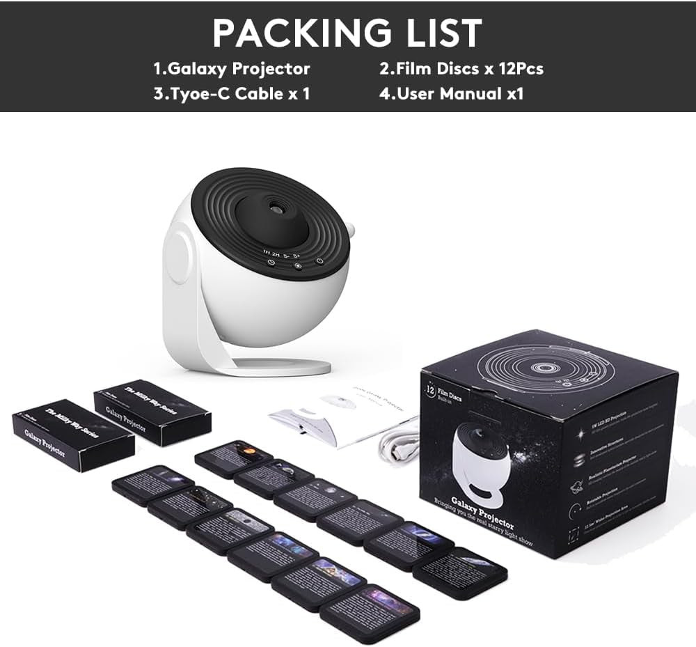 Planetarium Galaxy Projector13 in 1, Galaxy Light with 360° Rotating, Space Projector Nebula Star Night Light for Kids Adults Bedroom Ceiling Decor, Home Theater, Holiday Gift