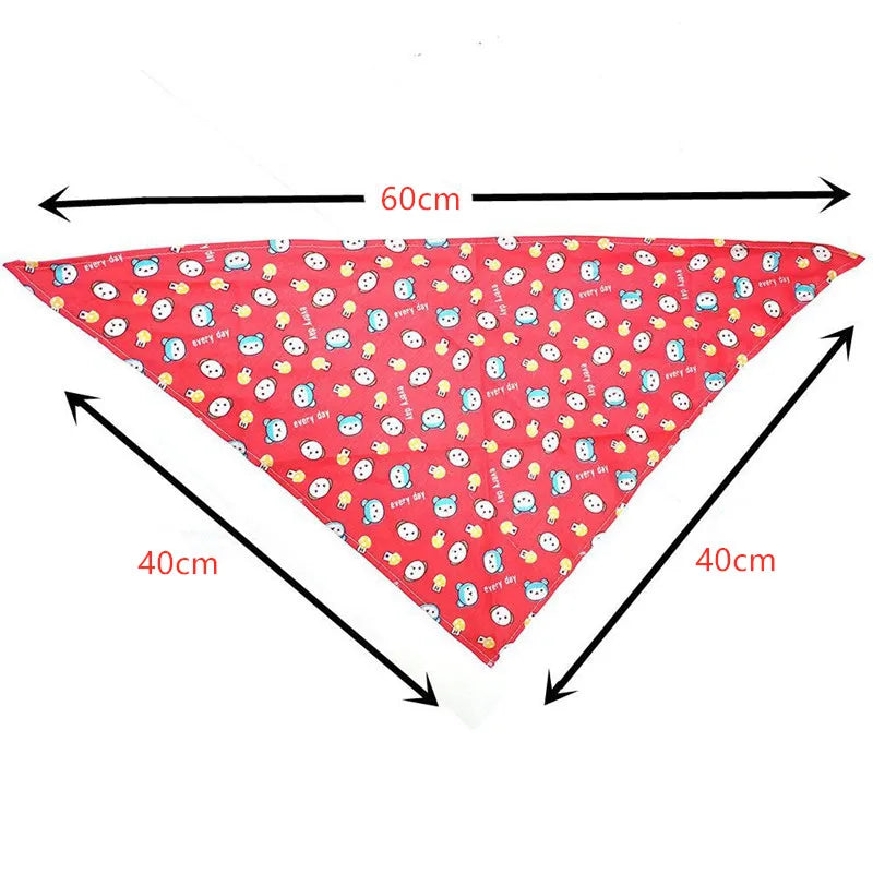 30/50 Pcs Dog Bandana Pet Saliva Towel Bibs Pet Scarf Cotton Adjustable Pet Puppy Kerchief Dog Accessories Pet Supplies
