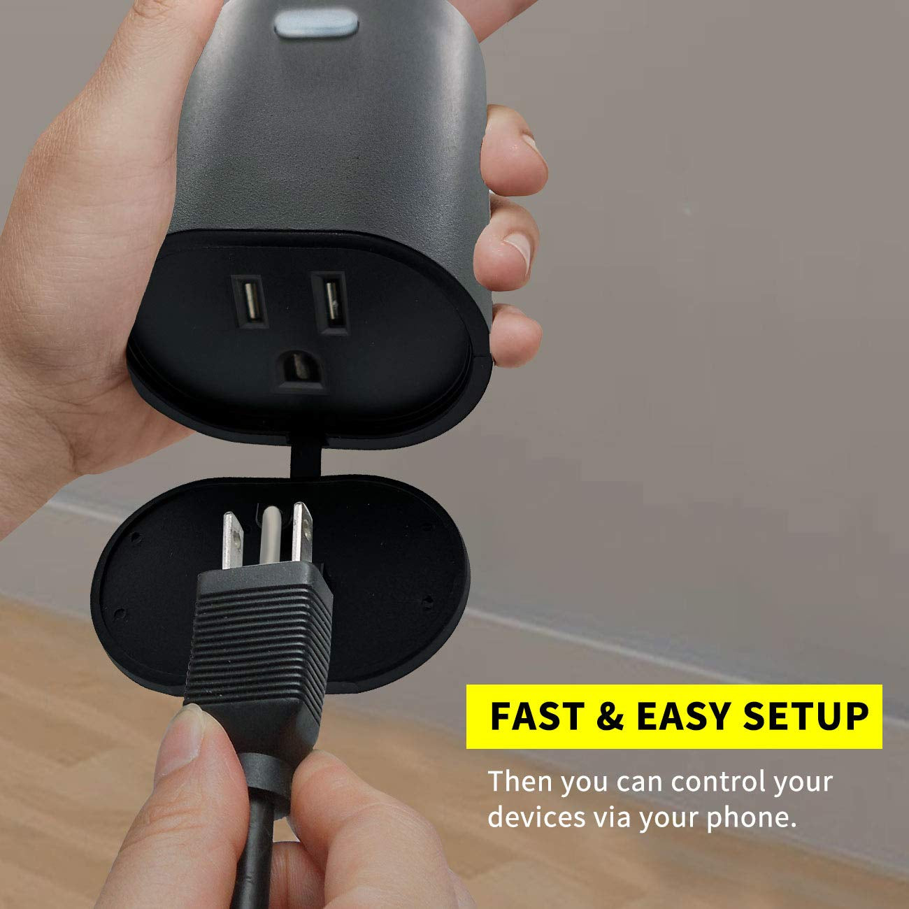 Outdoor Outlet, Wifi Smart Plug in Energy Monitoring, 2.4Ghz Wi-Fi Plugs, Compatible with Alexa and Smart Life, IP65 Waterproof Outlet 15A (MP22WP)
