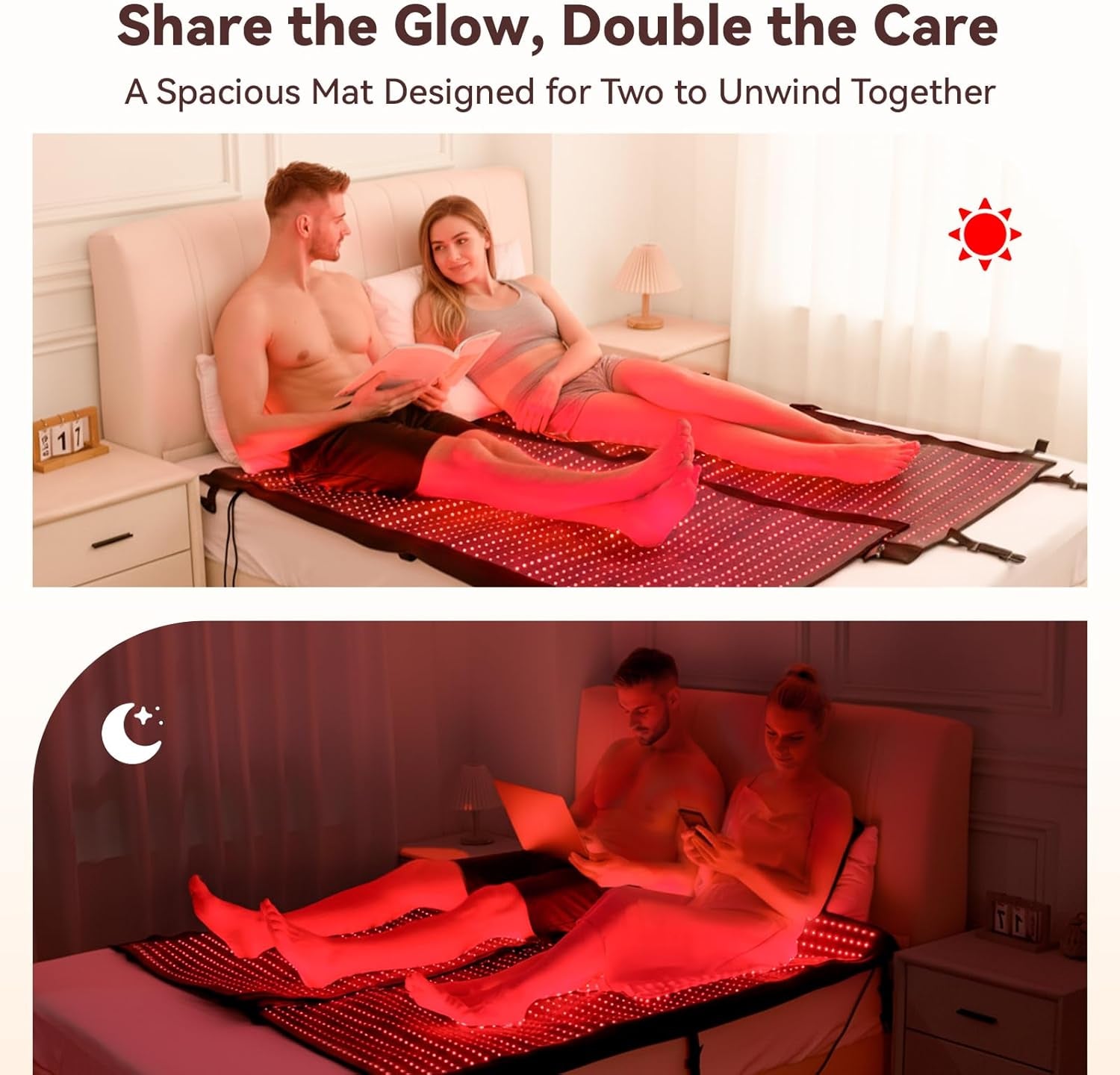 Extra Large Red Light Therapy Mat, High-Density Leds Full Body Red Light Therapy, 660Nm & 850Nm Dual Wavelengths, Foldable Red Light Therapy Blanket with Timer,74.6" X 33.3"