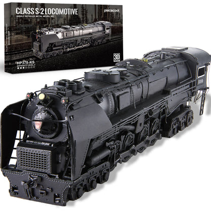 3D Metal Puzzles Class S-2 Locomotive DIY Kit Jigsaw Assembly Model Kits for Home Collection