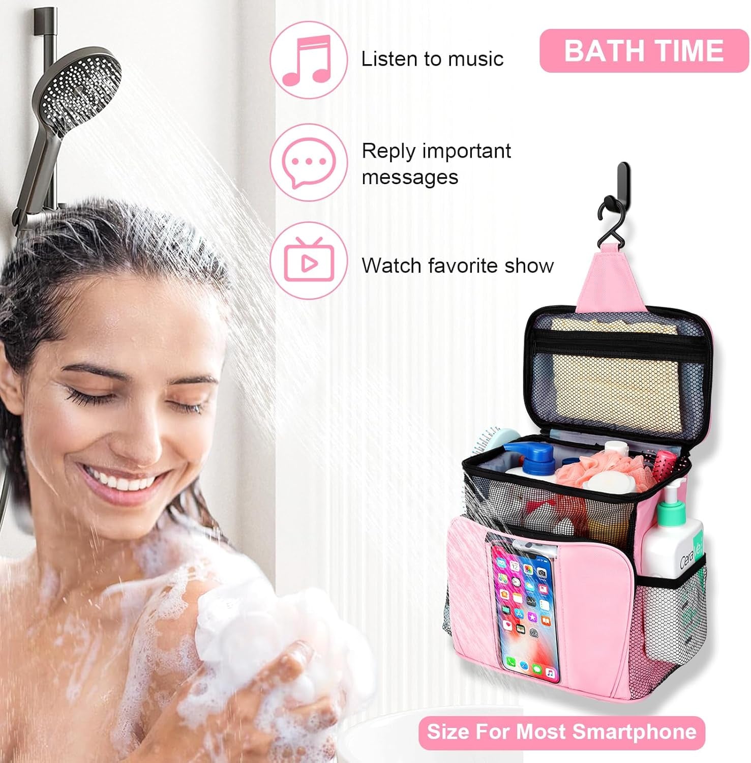 College Dorm Room Essentials for Girls, Quick Dry Mesh Shower Caddy, Travel Cruise Ship Essentials,Travel Toiletry Bag for Women, Large Makeup Organizer for Full-Sized Toiletries Gifts for Women