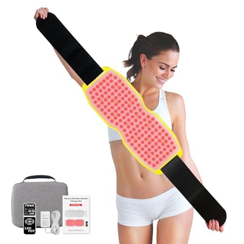 Fimem Red Light Therapy Belt 660nm 850nm 940nm Red Light Therapy Device for Back Infrared Light Therapy for Body Near Infrared Light for Pain Relief Silicone Infrared Belt Light Therapy for Dogs