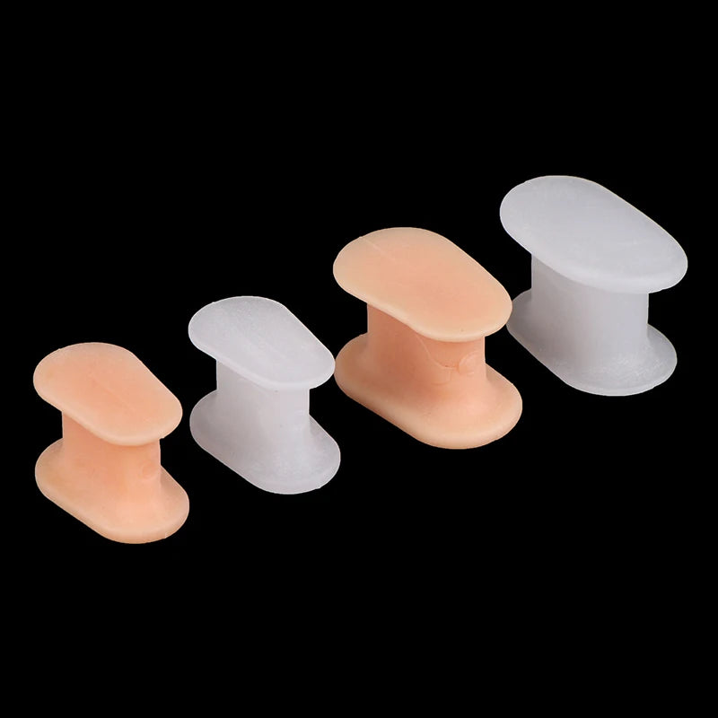 2Pcs I-Shaped Toe Splitter Gel Toe Separator Corrector Straightener Soft Silicone Toe Protector Spacer Foot Care Tool