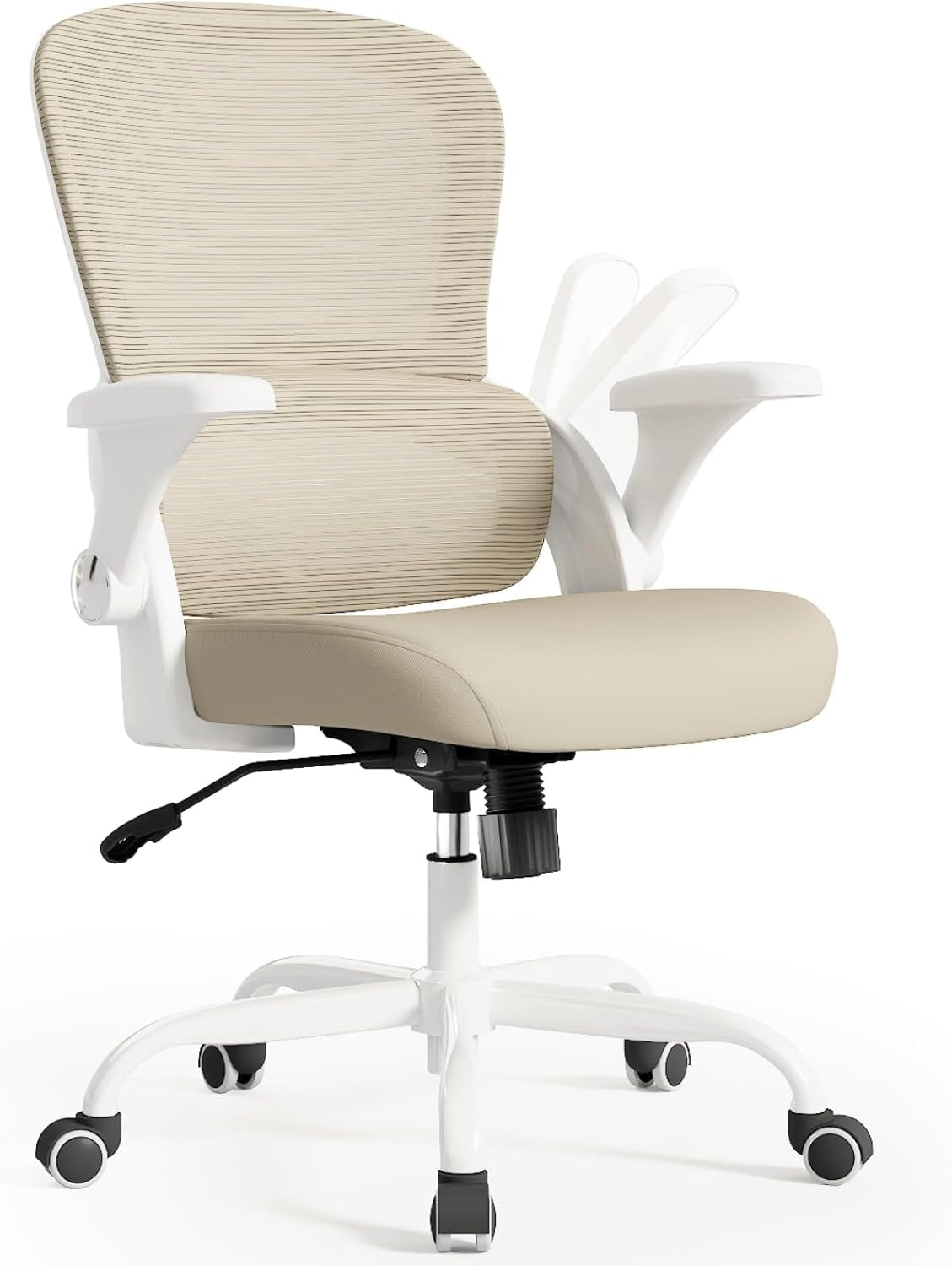 Office Chair - Ergonomic Office Chair with Back Support, Home Office Desk Chairs, Comfy Desk Chair, Computer Chair, 330Lbs Wide Seat Big and Tall Office Chairs for Office Workers (Beige)
