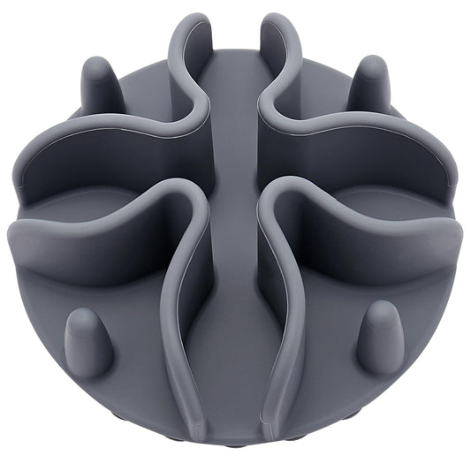 Slow Feeder Dog Bowl InsertDoweiss Silicone Slow Feeder for Dog Cat Puppy Pet with Stong Suction Cups for Dog Bowls Slow Eating Bowls (Small Purple)