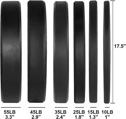 2 Inch Bumper Plates, 10-650Lbs, Barbell Rubber Olympic Weight Plates Set for Home Gym, Strength Training & Weight Lifting, Multiple Options Colors