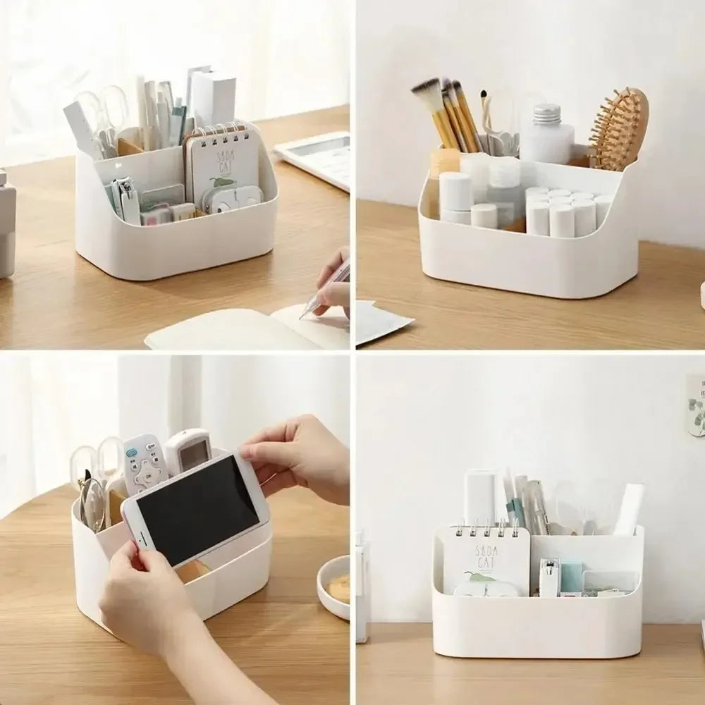 Office Supplies Storage Box, Cosmetics, Office Organizing Box, Partitioned Storage Boxes for Office and Living Room