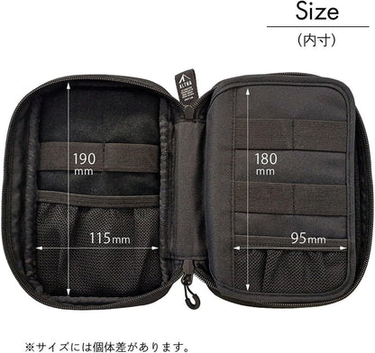 Gadget Pouch, Double, 5 X 3.6 X 8.5, Black (A7765-24)