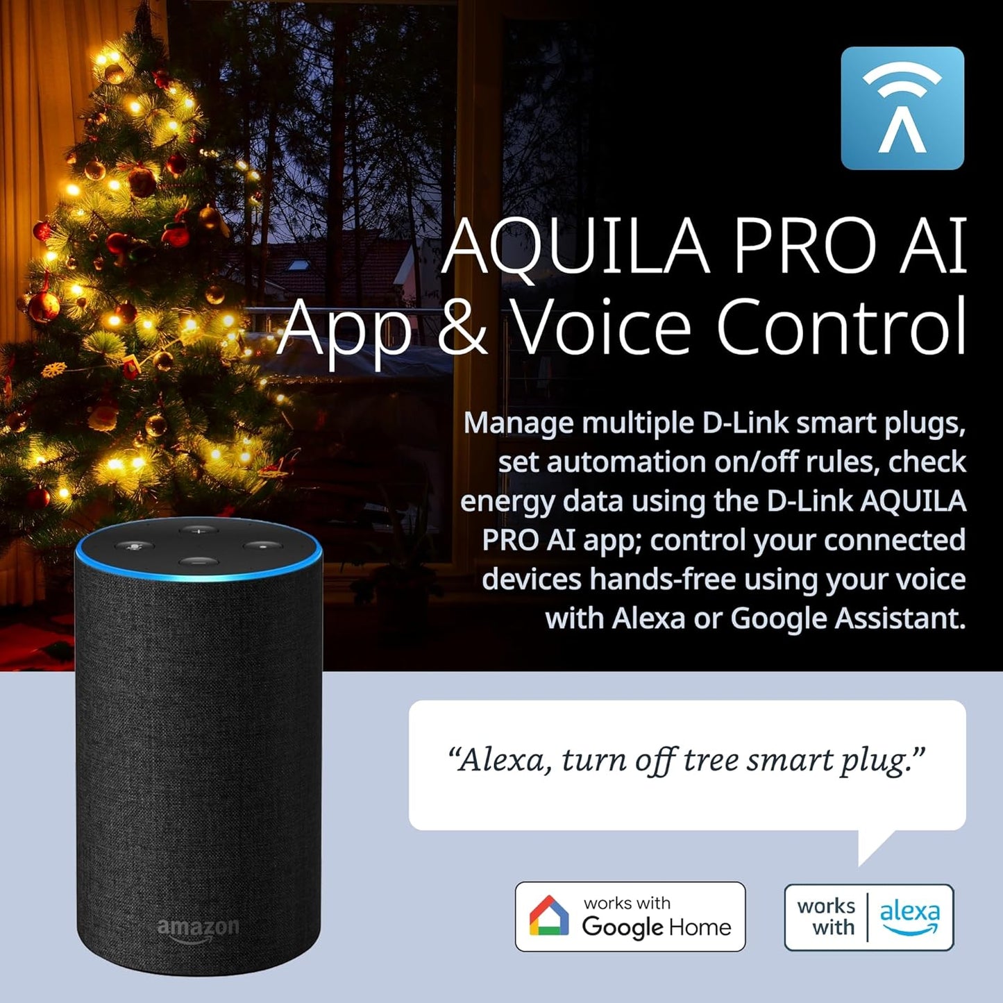 PM-01M Wi-Fi Smart Plug, Aquila PRO AI & Matter Supported, Compact Design, 15A/1800W Max, Energy Monitoring, Easy Bluetooth Setup, Works with Alexa & Google Home, Flame-Retardant, UL Certified