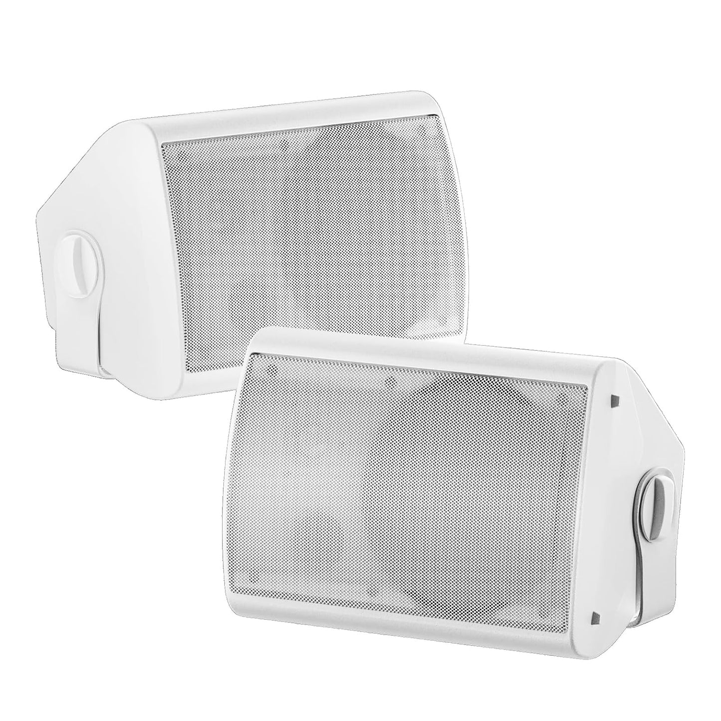 STUDIOFINIX 6.5 Inch 400W Outdoor Speakers Wired Waterproof Passive Wall Mount Speakers for Patio Home Garage Pool (White)
