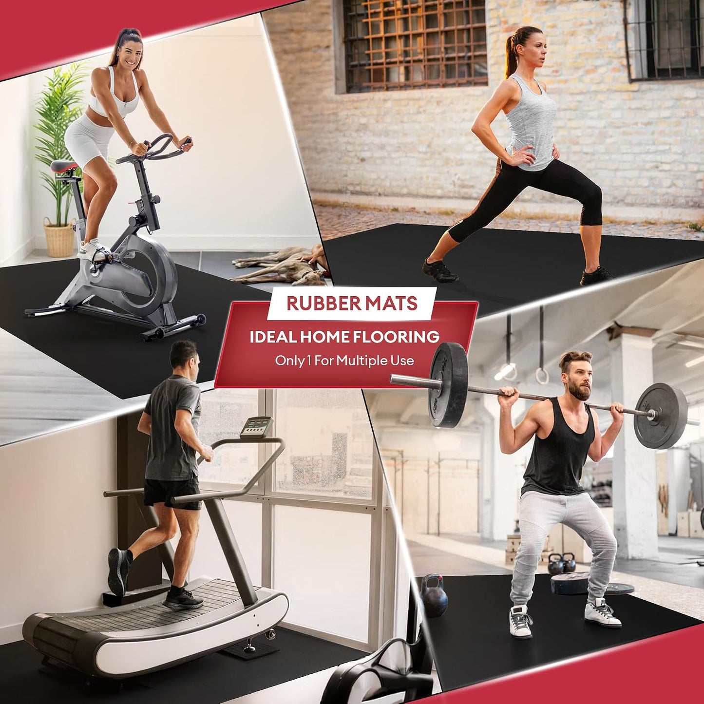 Exercise Mat for Home Gym, Fitness Workout Mats