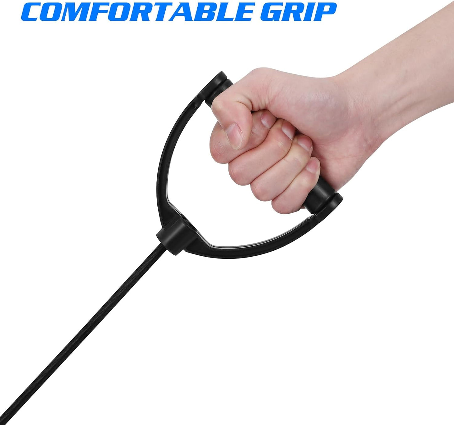Resistance Bands: 1 Pair Stepper Resistance Band Fitness Exercise Bands with Handles Fitness Bands Pull Ropes Exercising Bands Resistance Bands for Workout Strength Training at Home, Black