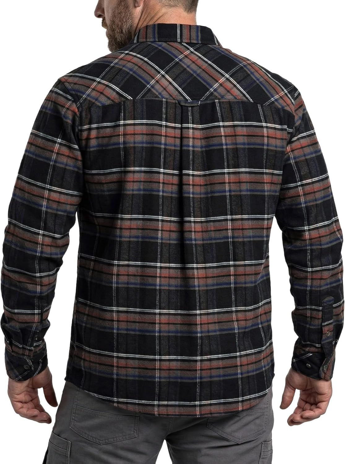 Men'S 100% All Cotton Button down Flannel Shirts, Long Sleeve Brushed Warm Soft Casual Outdoor Plaid Shirt