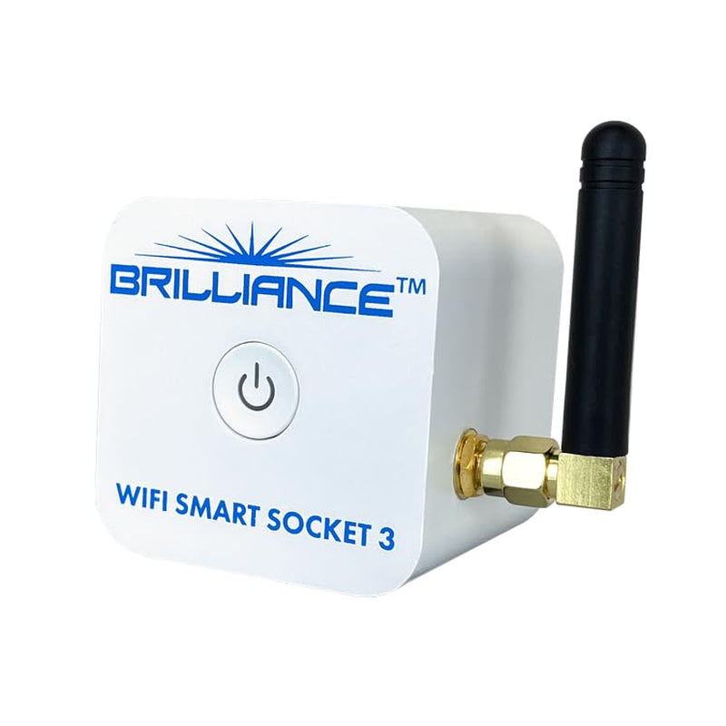Brilliance Wifi-Smart-Socket-3 LED Wifi Smart Socket - App Control/Alexa - WIFISMARTSOCKET3, White