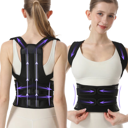 Posture Corrector for Women&Men,Upgraded Full Back Brace Support,Adjustable Shoulder Straightener for Improving Back Posture
