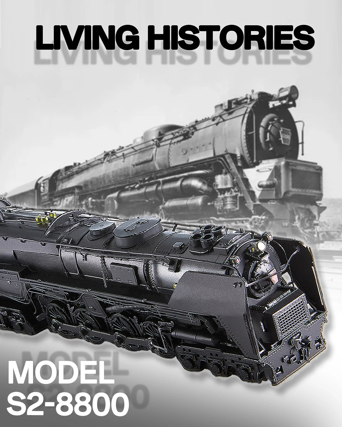 3D Metal Puzzles Class S-2 Locomotive DIY Kit Jigsaw Assembly Model Kits for Home Collection