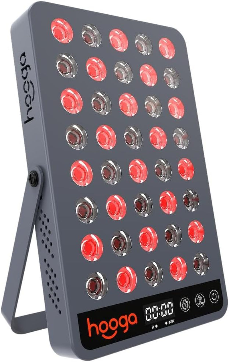 Red Light Therapy Panel Device – 660Nm Red & 850Nm near Infrared Light Therapy, LED Light Therapy Lamp for Face & Body, 40 Leds, Timer, Adjustable Stand – HG200