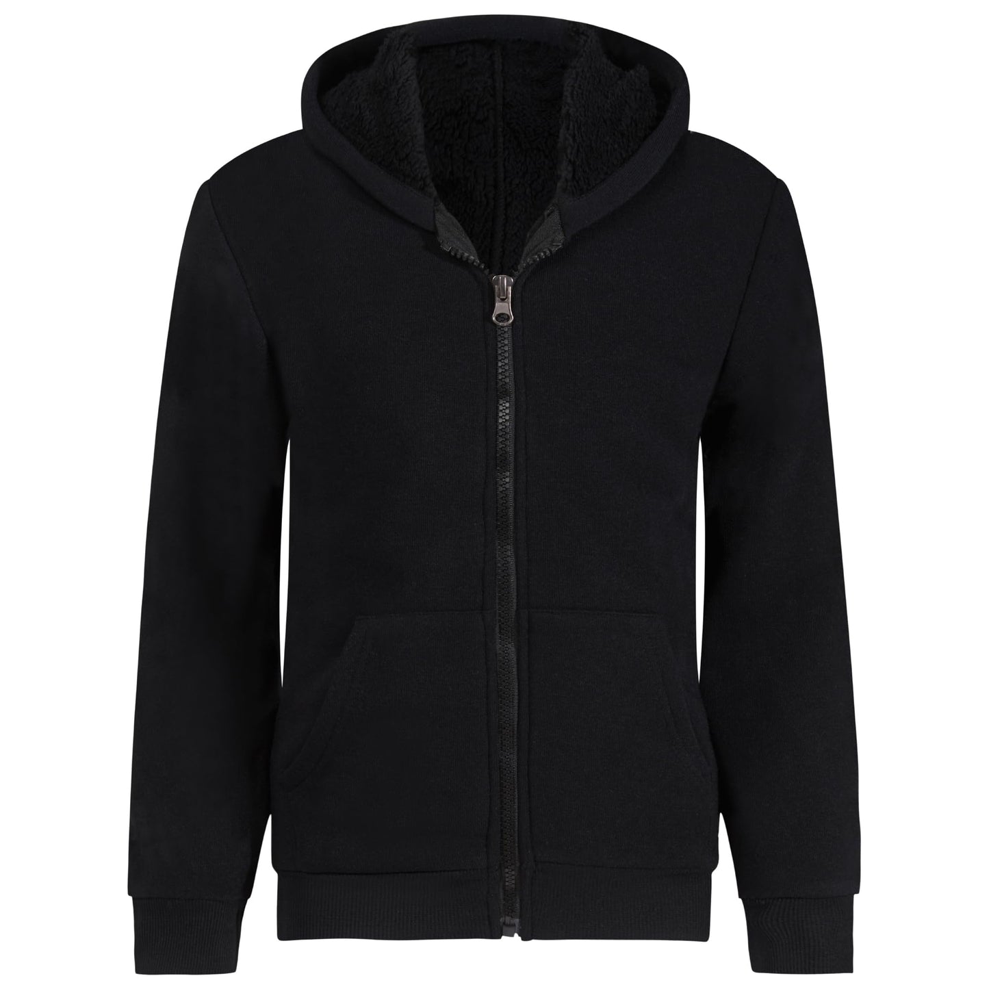 Victory League Boys Hoodie Boys Fashion Boys Sweatshirts Boys Zip Up Hoodie Kids Sweatshirts Boys Boys Sweater 5-16 (US Age 14 Years 16 Years Black)
