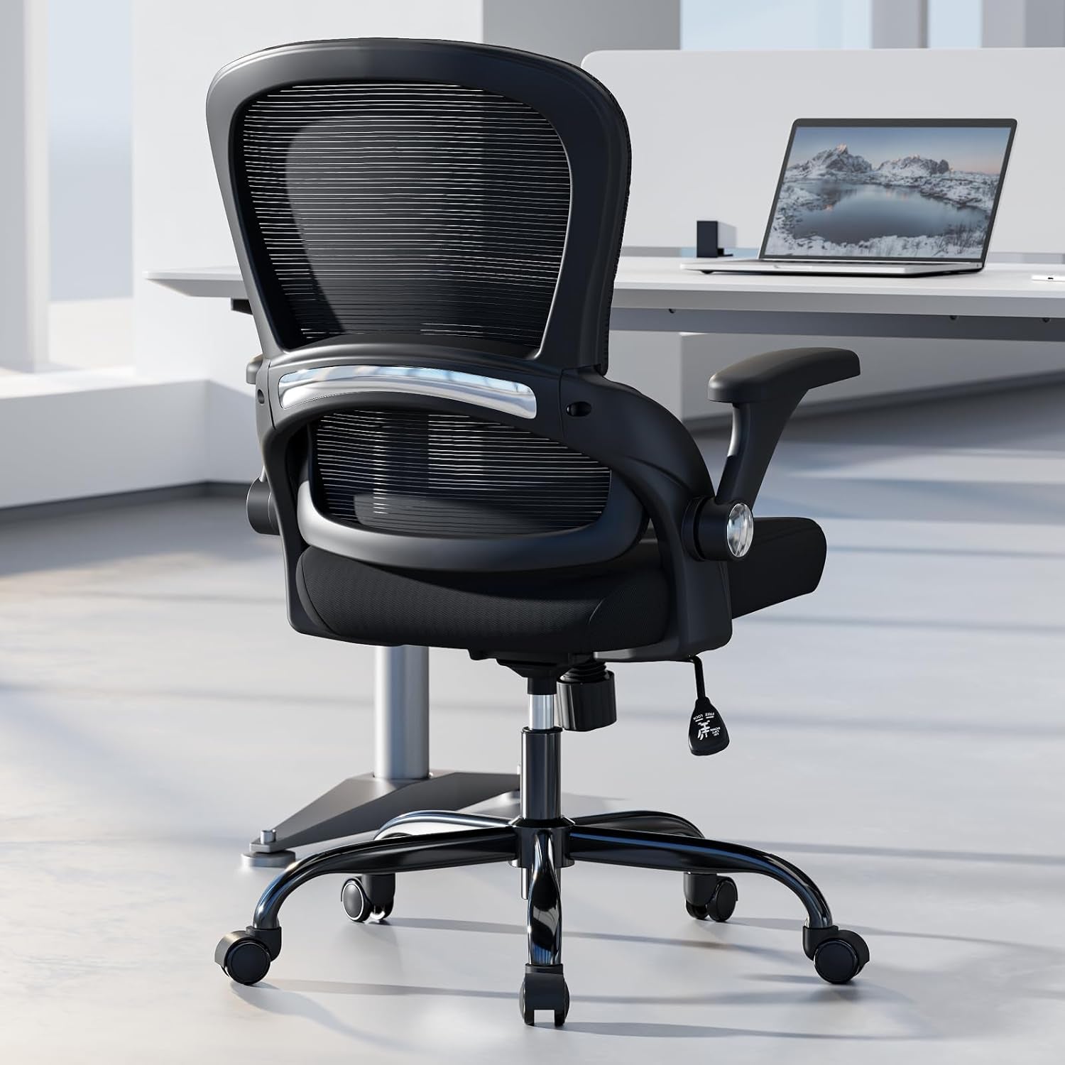 Office Chair - Ergonomic Office Chair with Back Support, Home Office Desk Chairs, 330Lbs Wide Seat Big and Tall Office Chairs, Comfy Desk Chair for Work, Study, Office, Gaming (Black)
