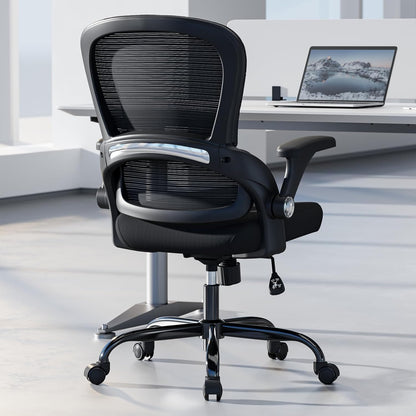 Office Chair - Ergonomic Office Chair with Back Support, Home Office Desk Chairs, 330Lbs Wide Seat Big and Tall Office Chairs, Comfy Desk Chair for Work, Study, Office, Gaming (Black)