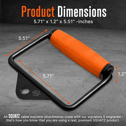 Weight Workout Single D Row Handle Cable Attachment, Non‑Slip Textured Handle, Steel Construction, 360° Rotational Knuckle, 0.53‑Inch Hole