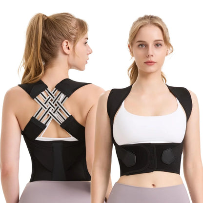 2.0 Upgraded Back Brace Posture Corrector for Women & Men – Adjustable Back Brace for Scoliosis, Hunchback, Back Pain Relief & Posture Support Large